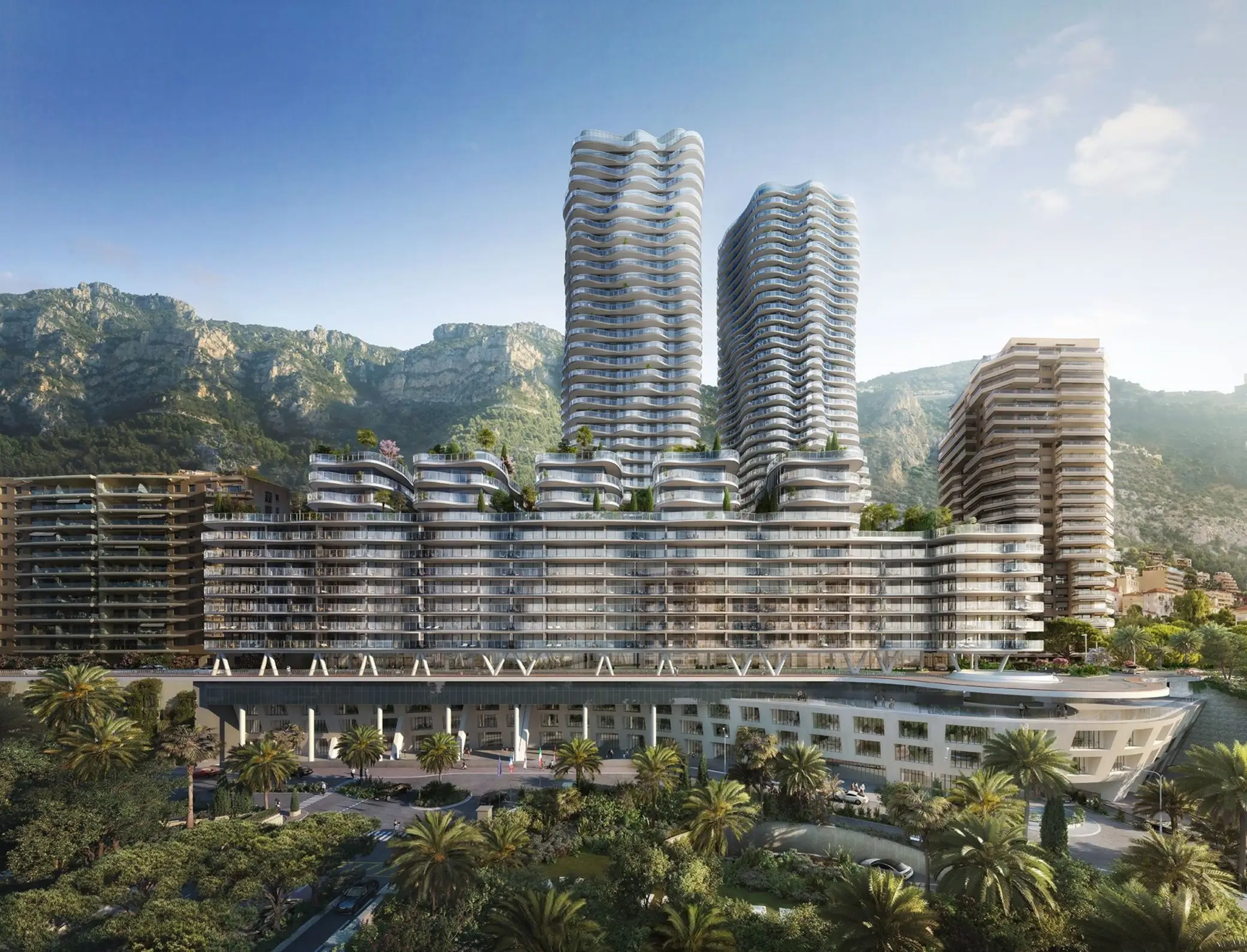Le Bay-House building in the Larvotto district in Monaco.