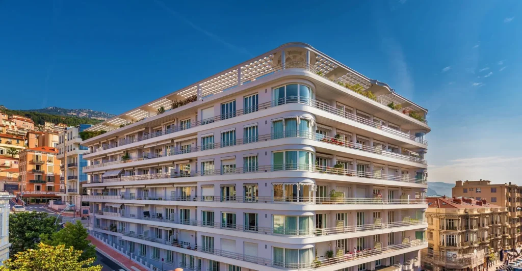 Le Victoria building in Monte-Carlo district in Monaco.